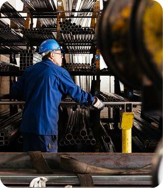 Person working with machinery